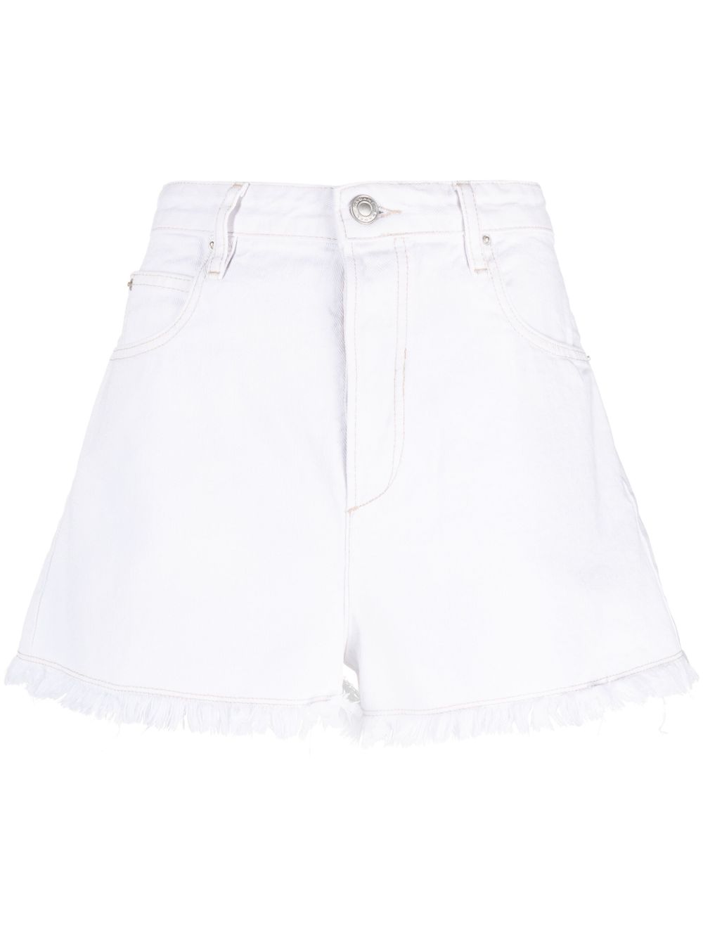 ISABEL MARANT Lesia 磨损边牛仔短裤 - 白色