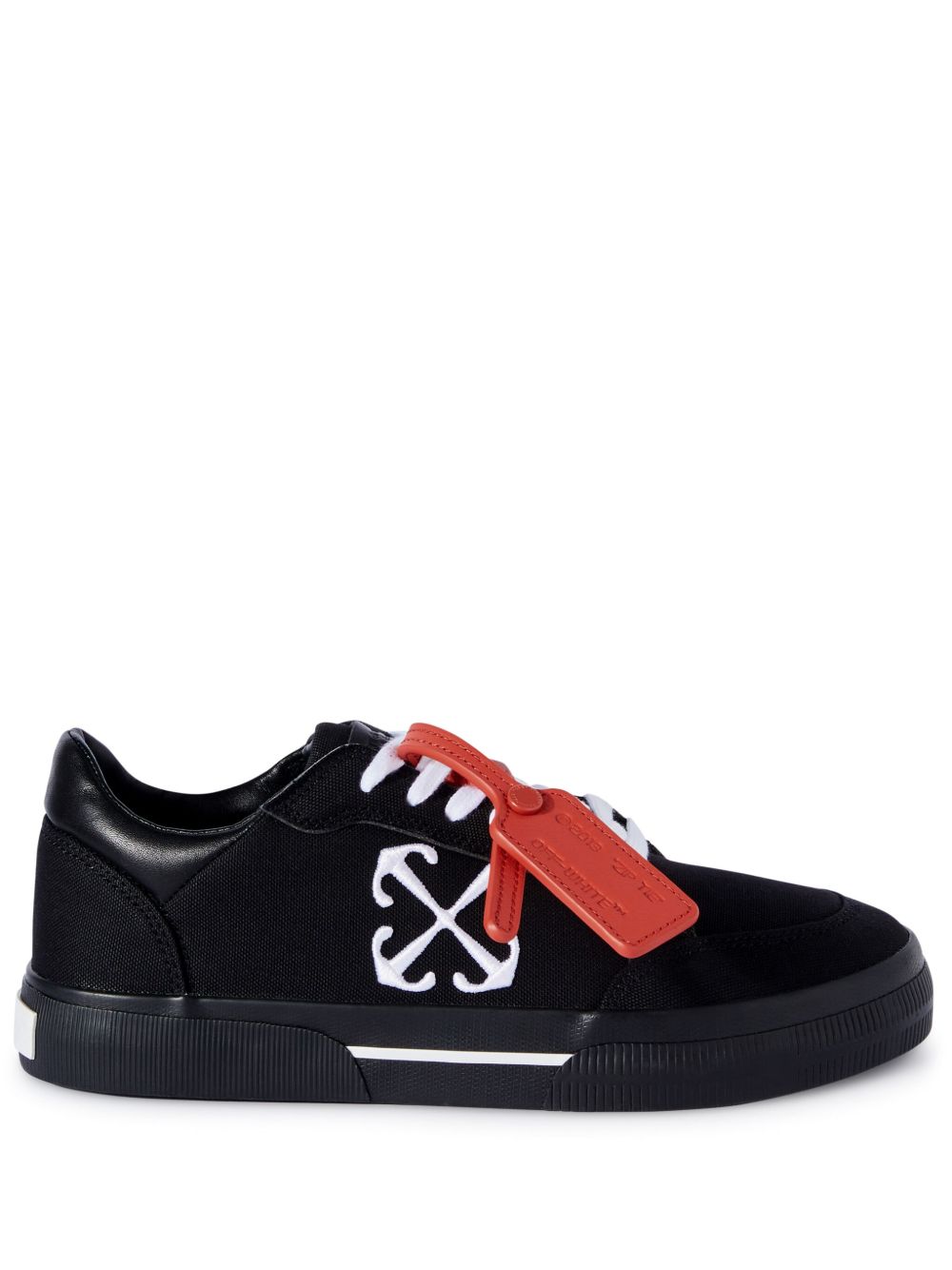 Off-White New Low Vulcanized 帆布运动鞋 - 黑色