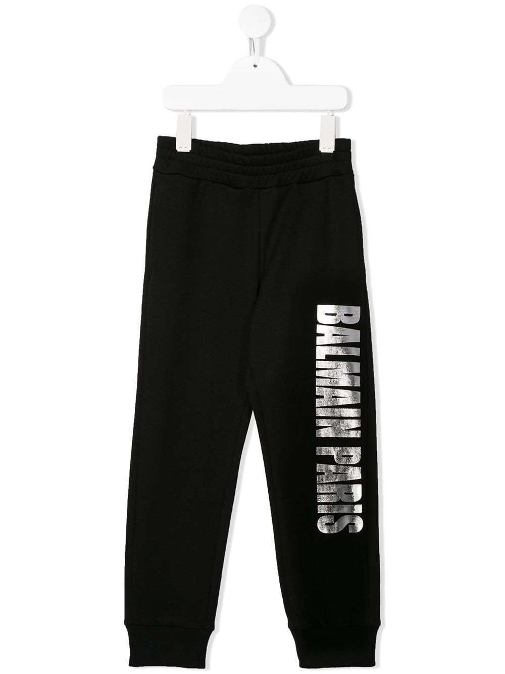 Balmain Kids 巴尔曼 logo印花运动裤 - 黑色