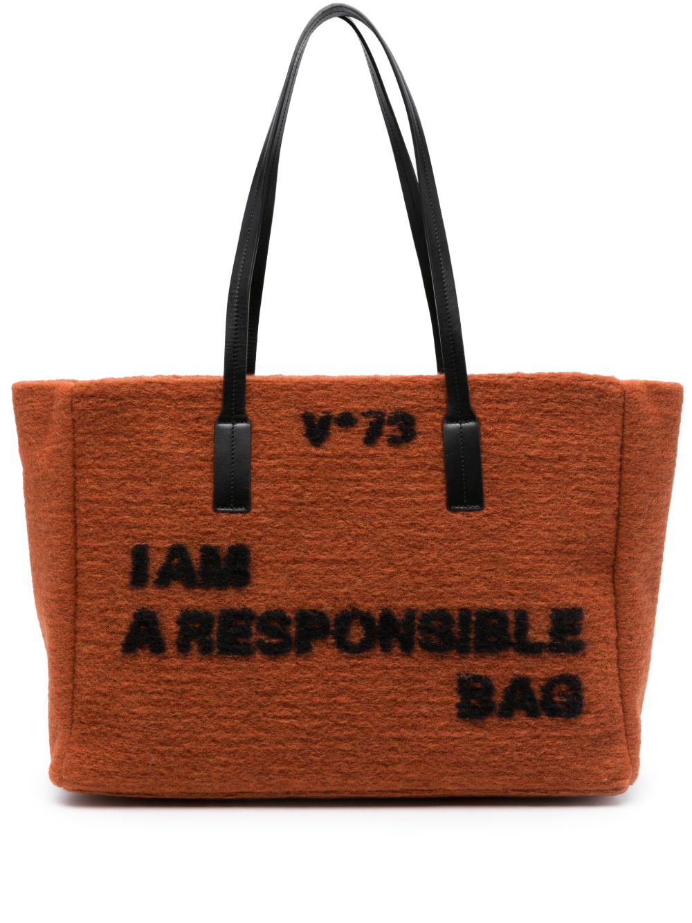 V°73 Responsability 拉绒托特包 - 橘色