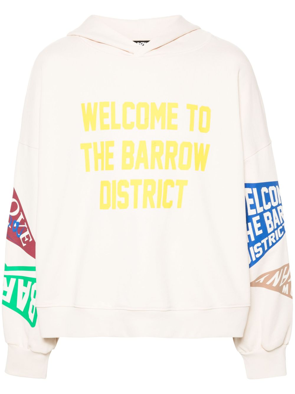 BARROW logo印花连帽衫 - 中性色