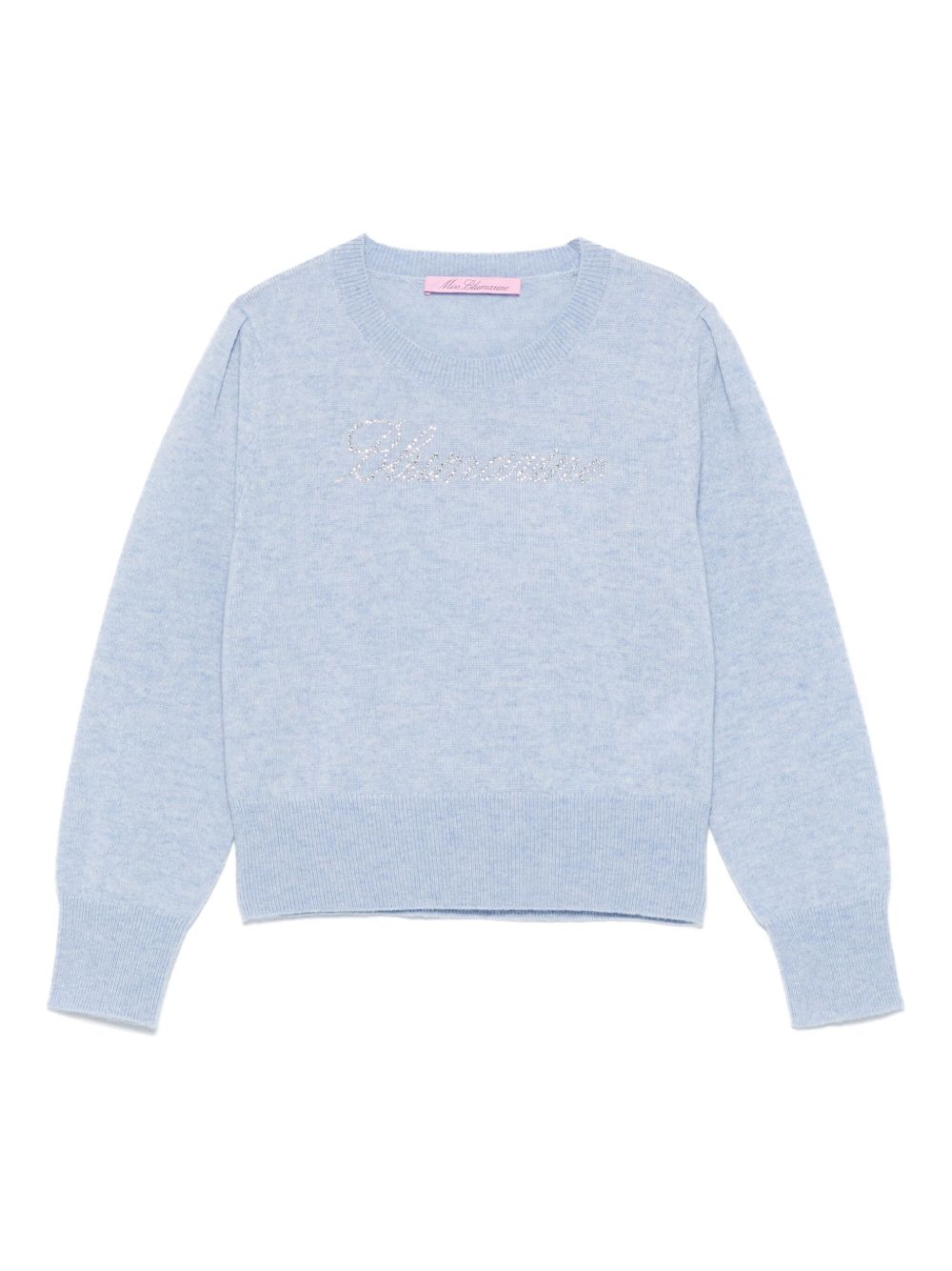 Miss Blumarine 水钻logo毛衣 - 蓝色