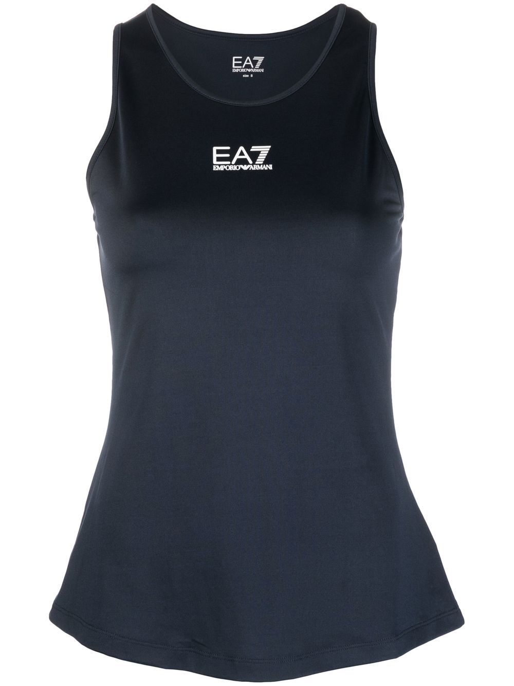 Ea7 Emporio Armani logo印花坦克背心 - 蓝色