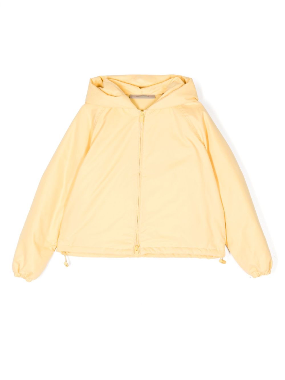 FEAR OF GOD ESSENTIALS KIDS logo印花拉链连帽衫 - 黄色