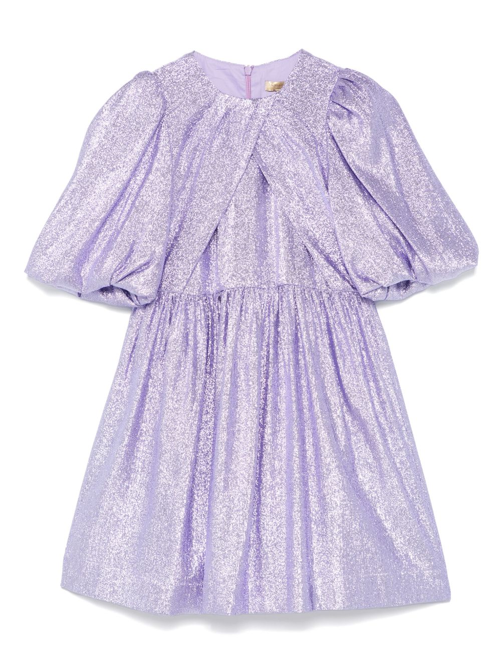 Stella McCartney Kids 金银丝小礼服 - 紫色