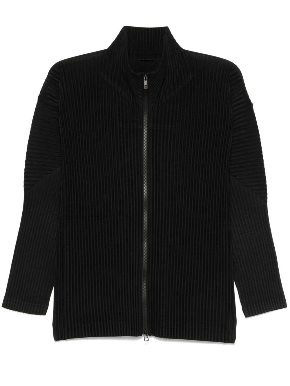 Homme Plissé Issey Miyake 细褶夹克 - 黑色