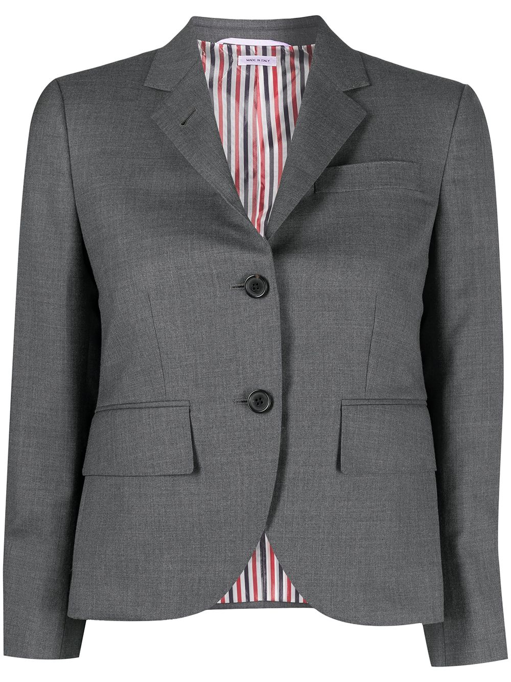 Thom Browne 梯形翻领单排扣西装夹克 - 灰色