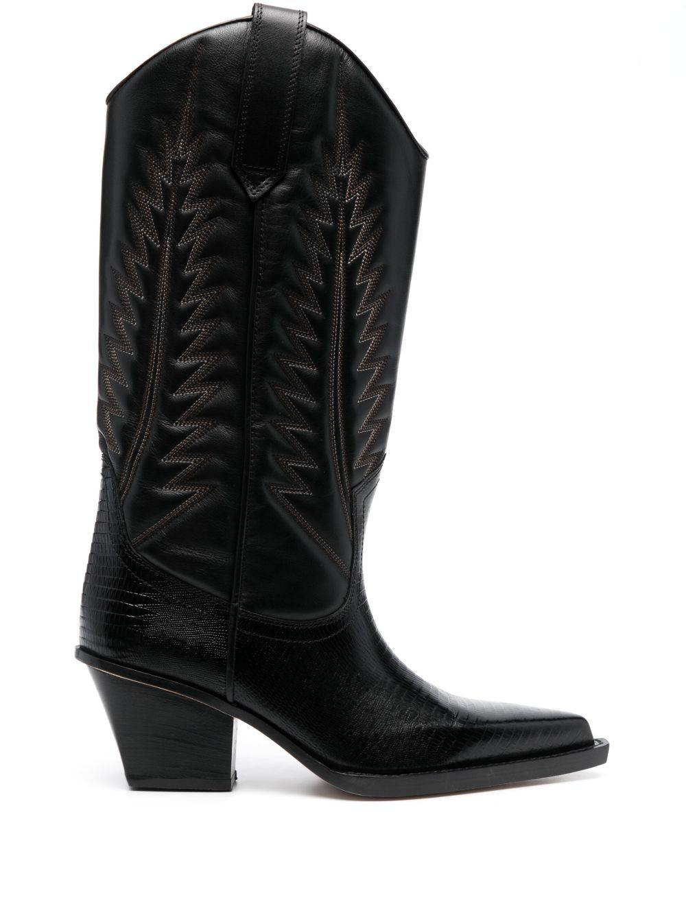 Paris Texas Texan 65mm knee-high boots - 黑色