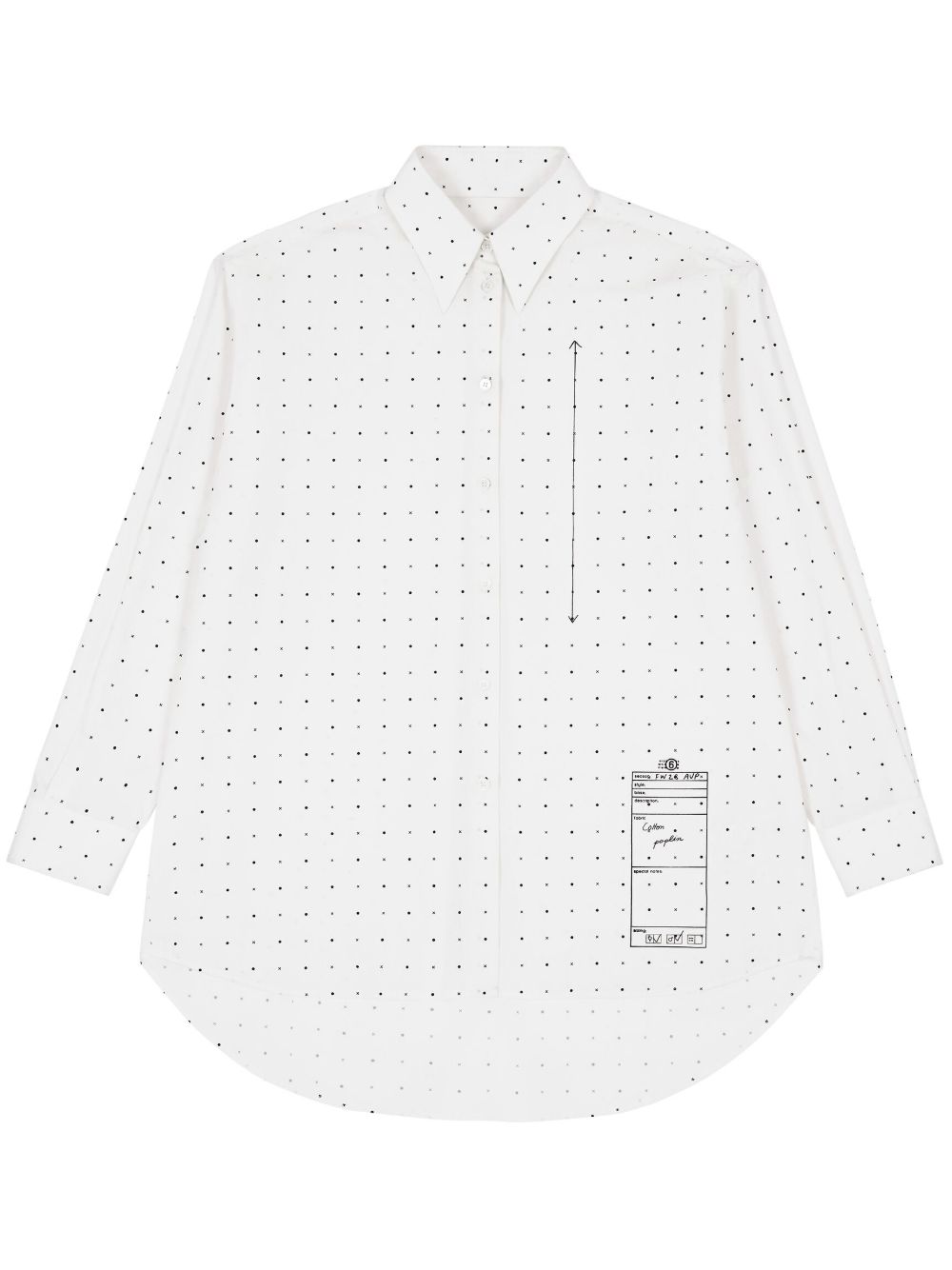 MM6 Maison Margiela 波点印花棉衬衫 - 白色
