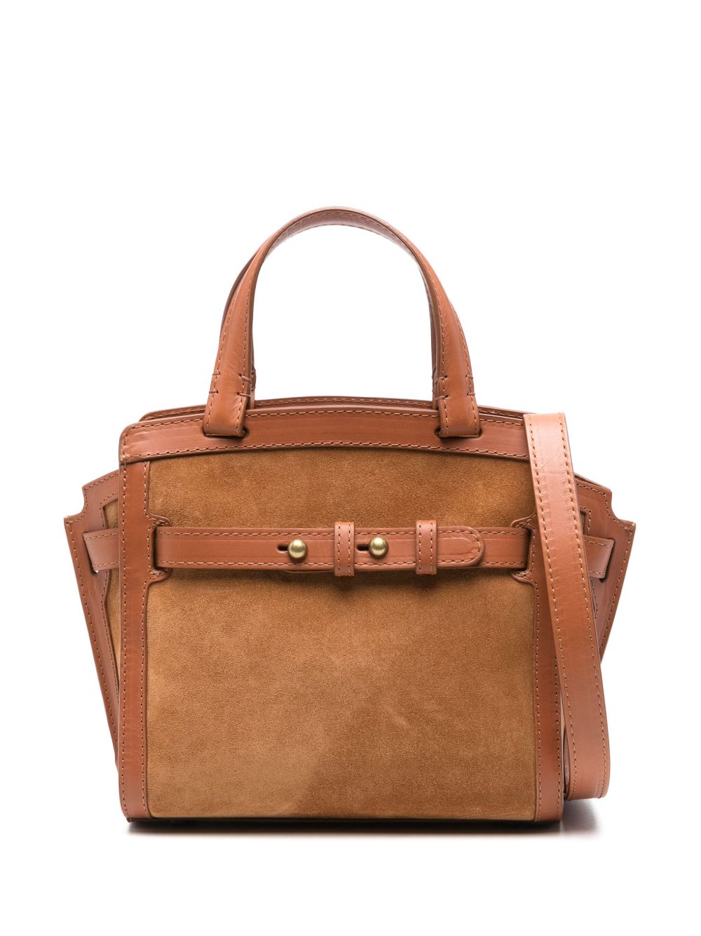 Officine Creative Saddle 009绒面皮手提包 - 褐色