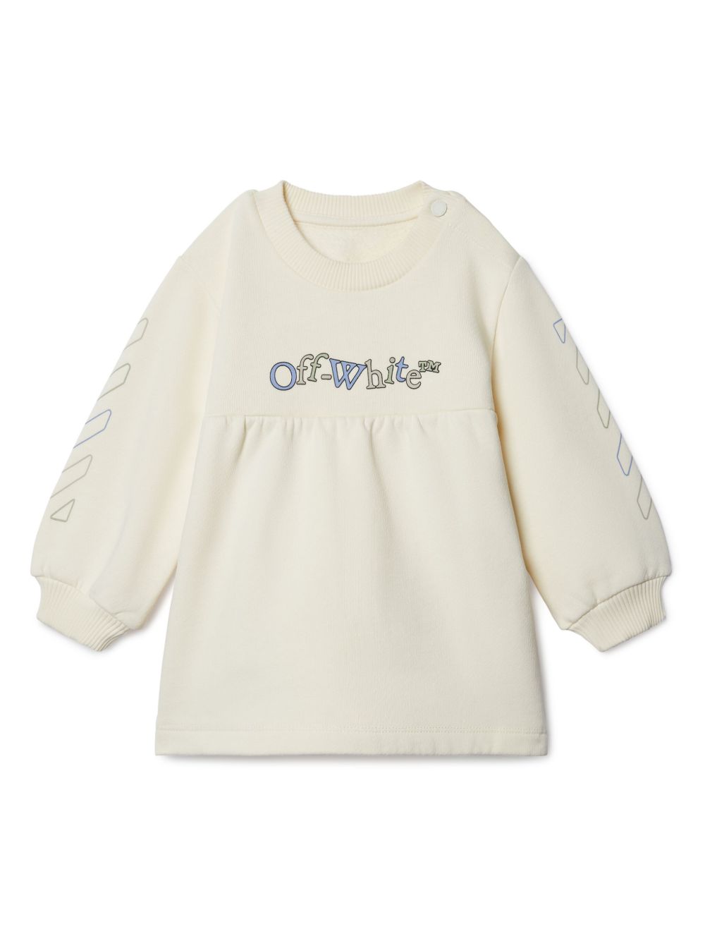 Off-White Kids Bookish Crazy 棉连衣裙 - 白色