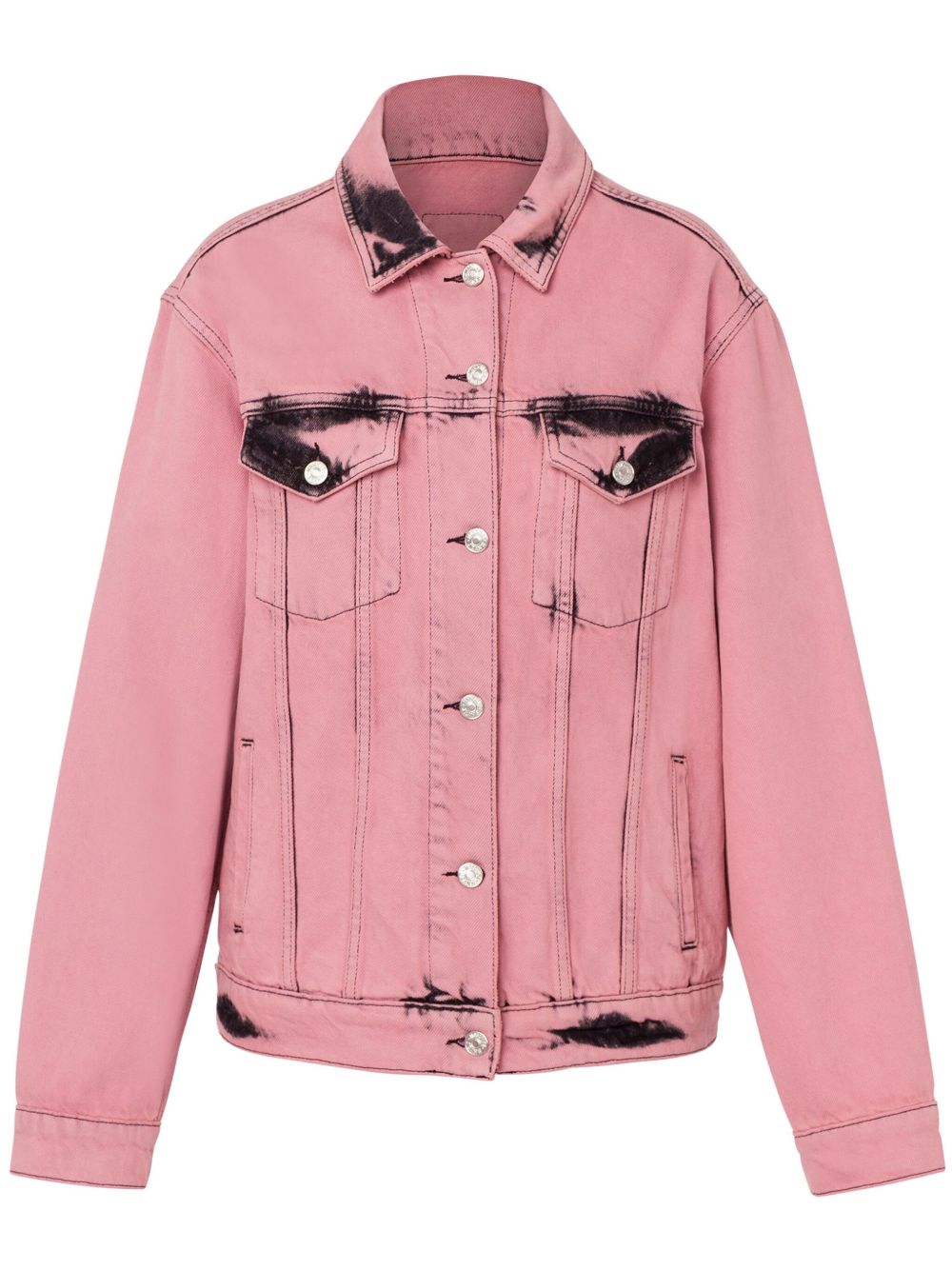 MOSCHINO JEANS 扣角领牛仔夹克 - 粉色