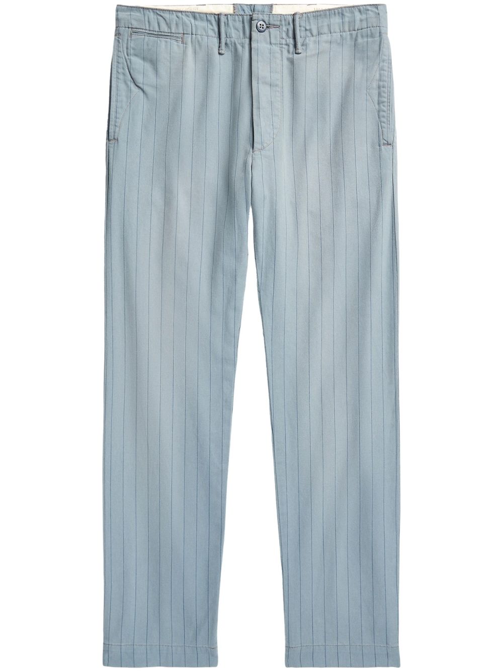 Ralph Lauren RRL 棉细条纹长裤 - 蓝色