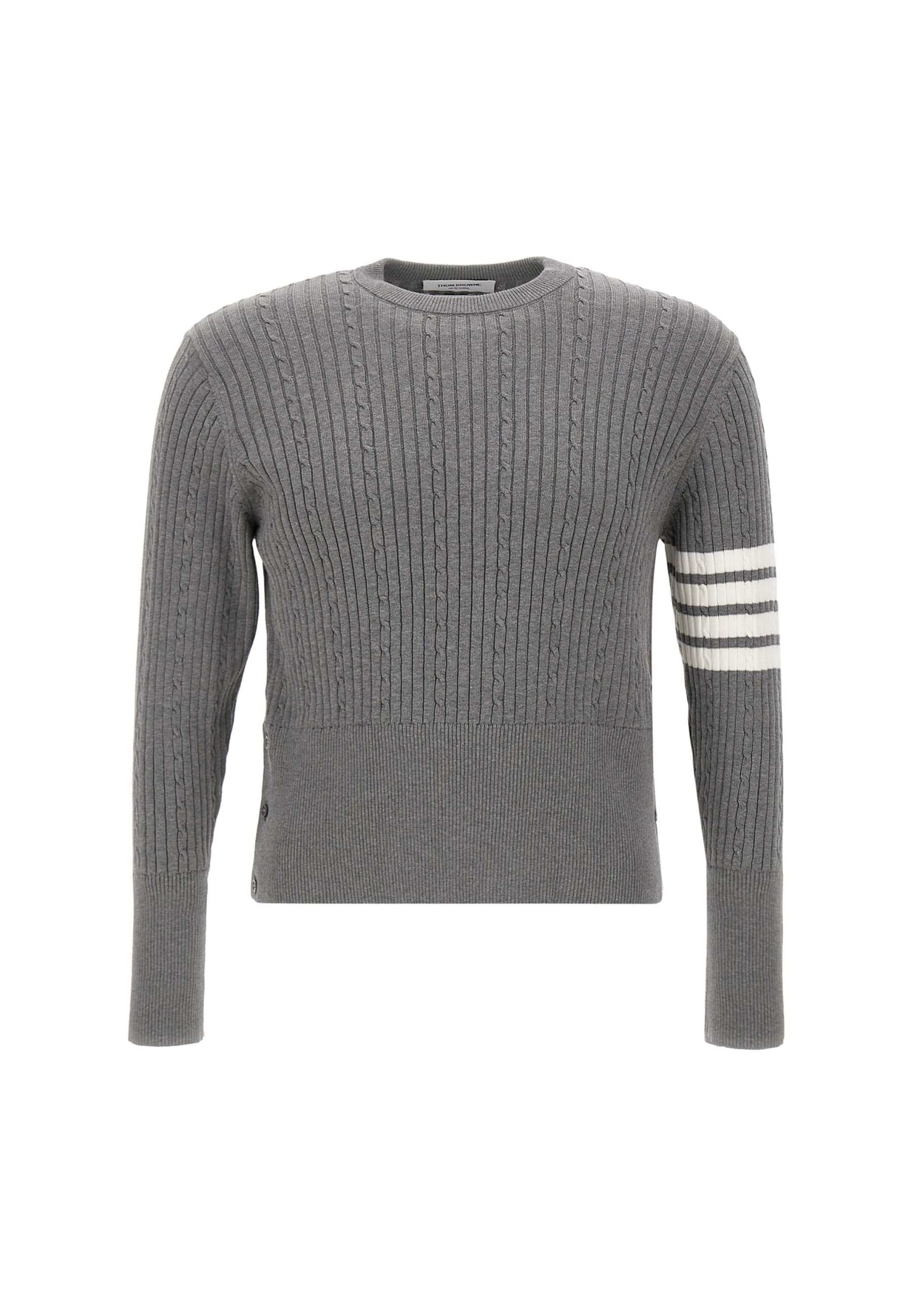 Thom Browne baby Cable Rib Stitch Cotton Pullover
