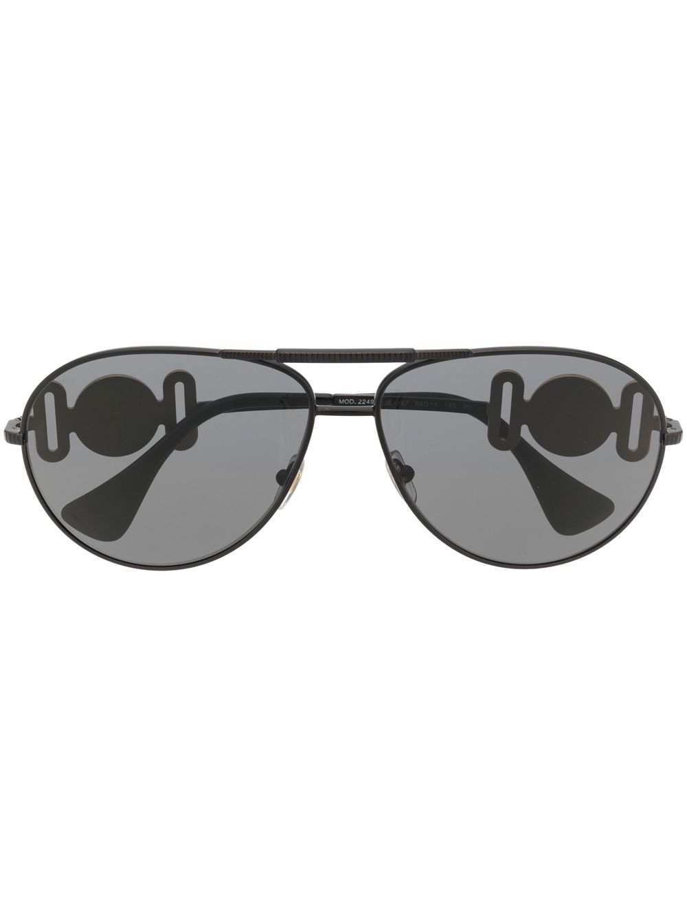 Versace Eyewear 范思哲 美杜莎飞行员镜框太阳眼镜 - 黑色