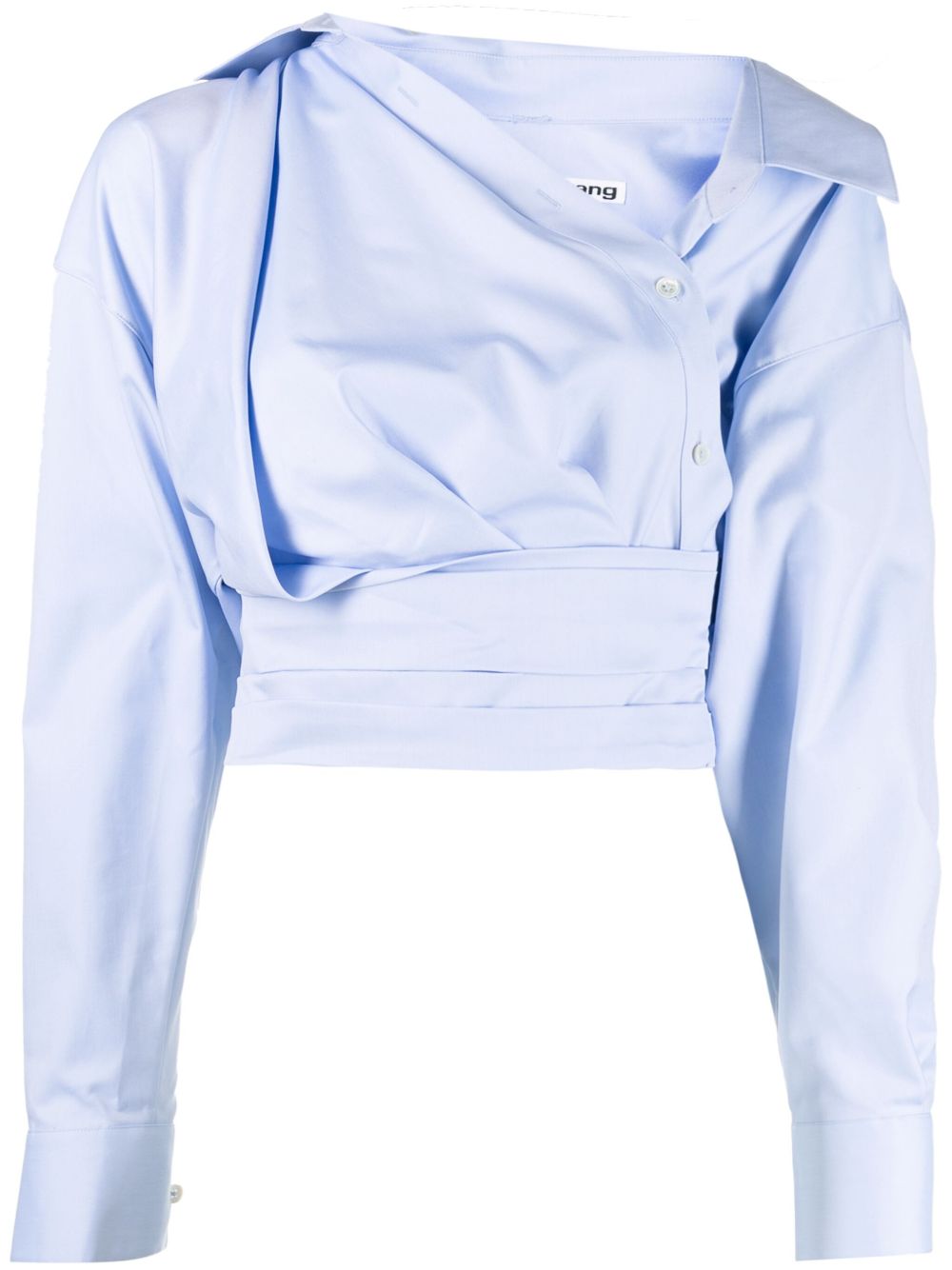 Alexander Wang 裹身式棉衬衫 - 蓝色