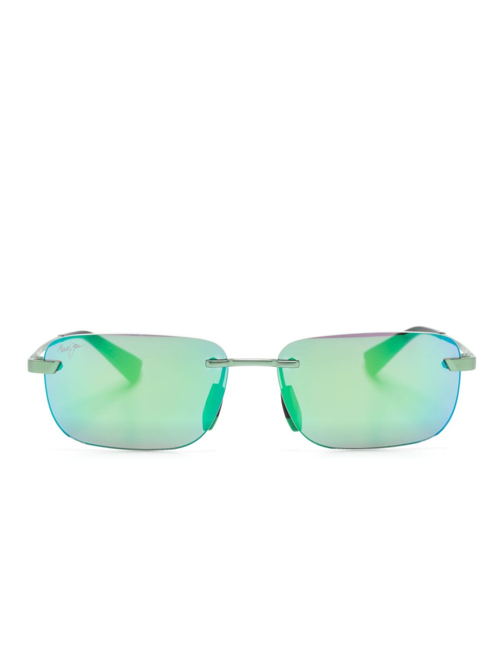 Maui Jim Lanakila 长方形框太阳眼镜 - 绿色