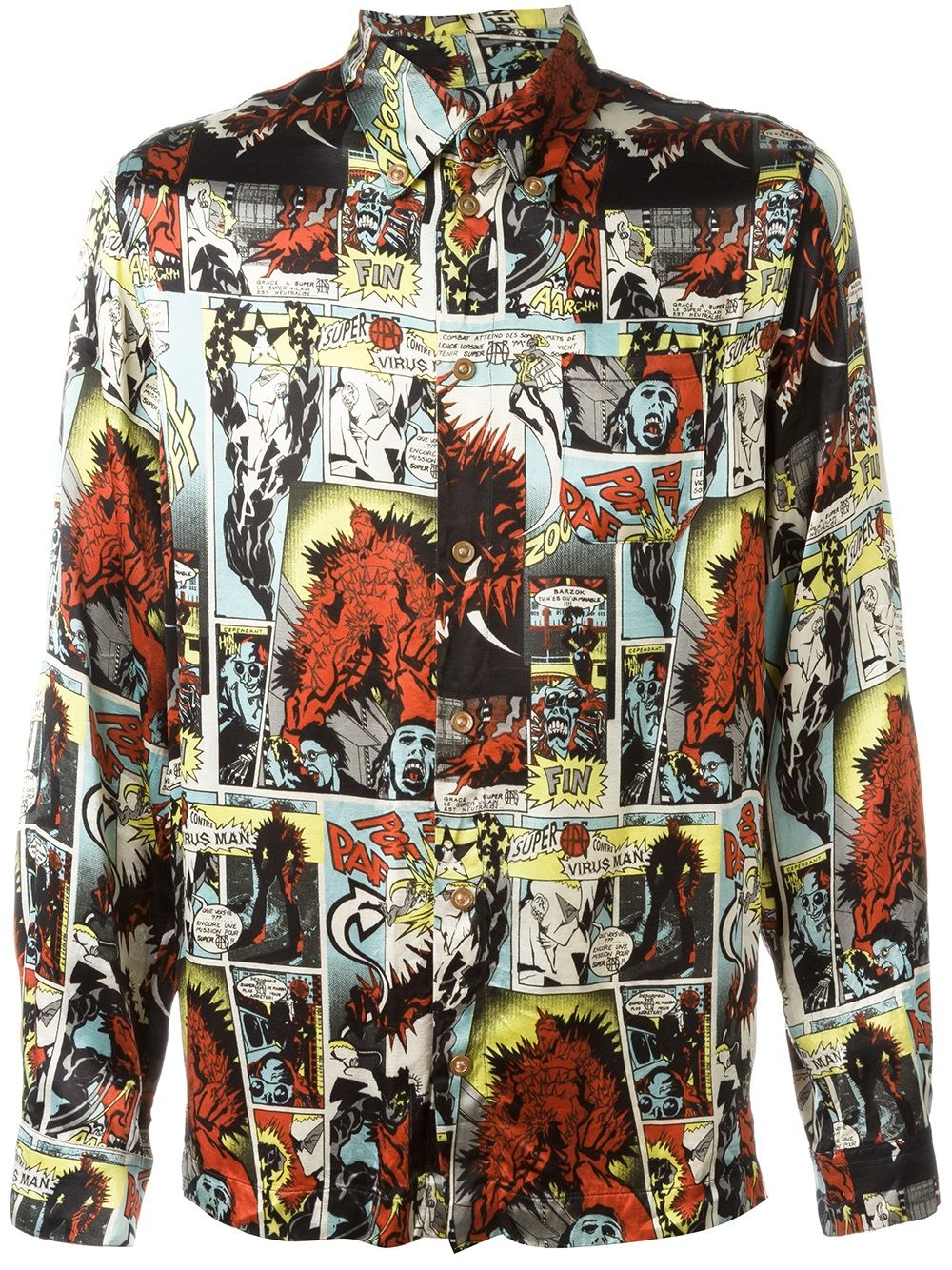 Jean Paul Gaultier Pre-Owned 古着漫画印花衬衫 - 彩色