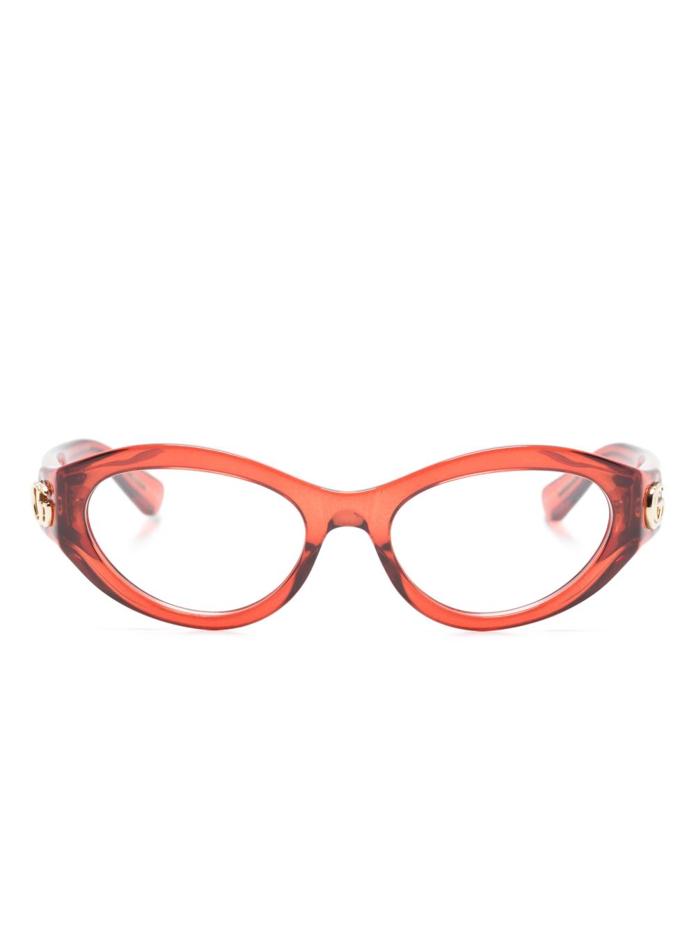 Gucci Eyewear GG1405O 透明猫眼框眼镜 - 红色