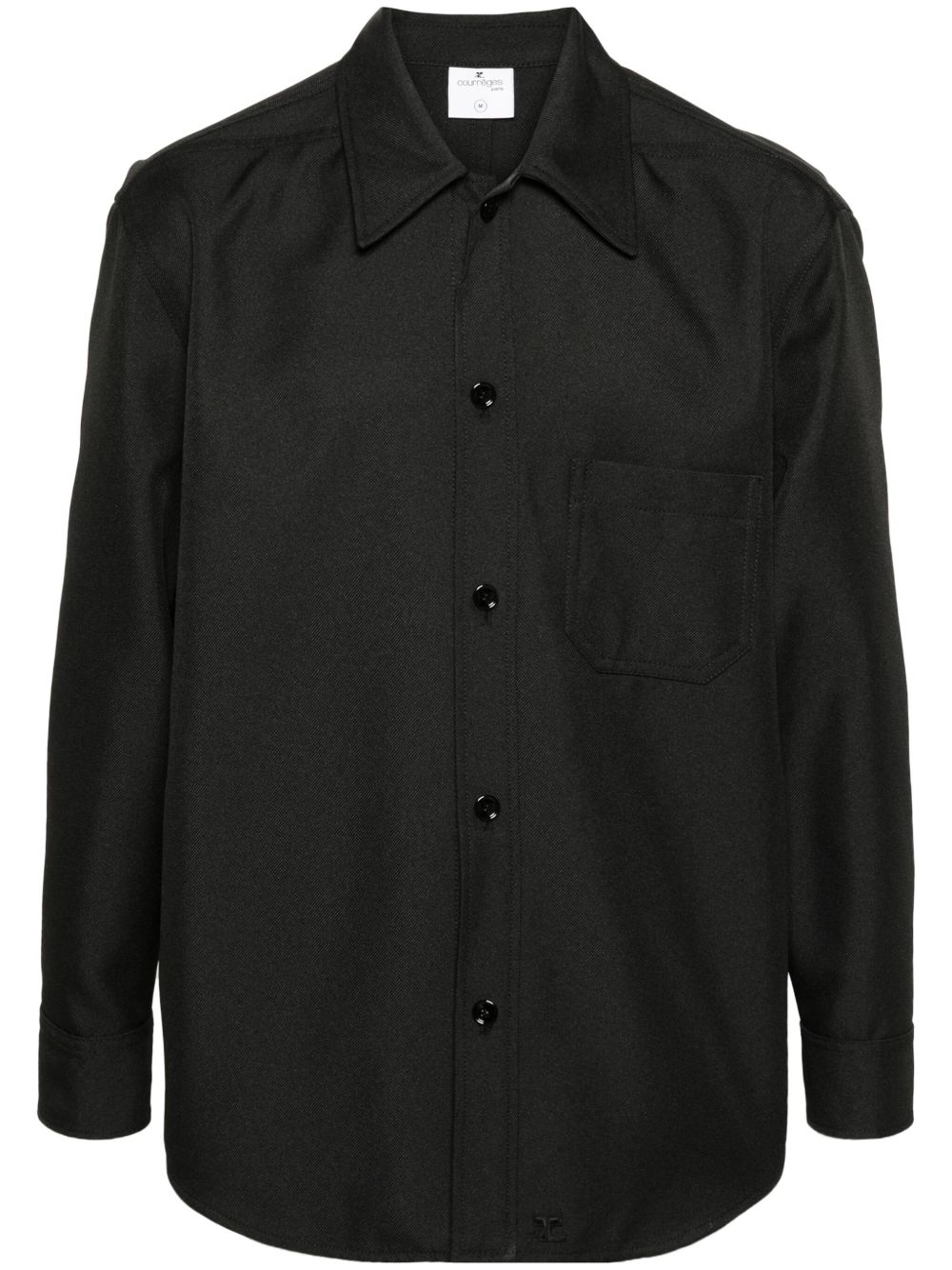 Courrèges Retro Twill 衬衫 - 黑色