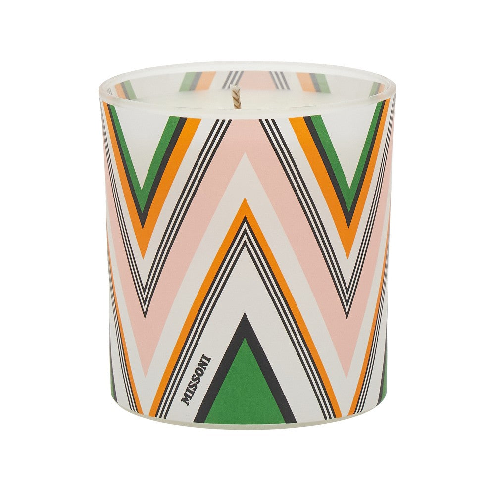 MISSONI Chevron print glass scented candle Home One Size