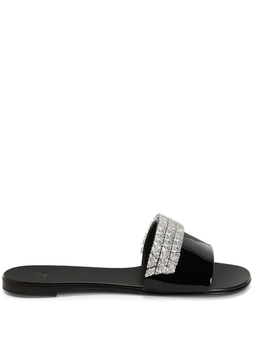 Giuseppe Zanotti Tesy 水钻缀饰凉鞋 - 黑色