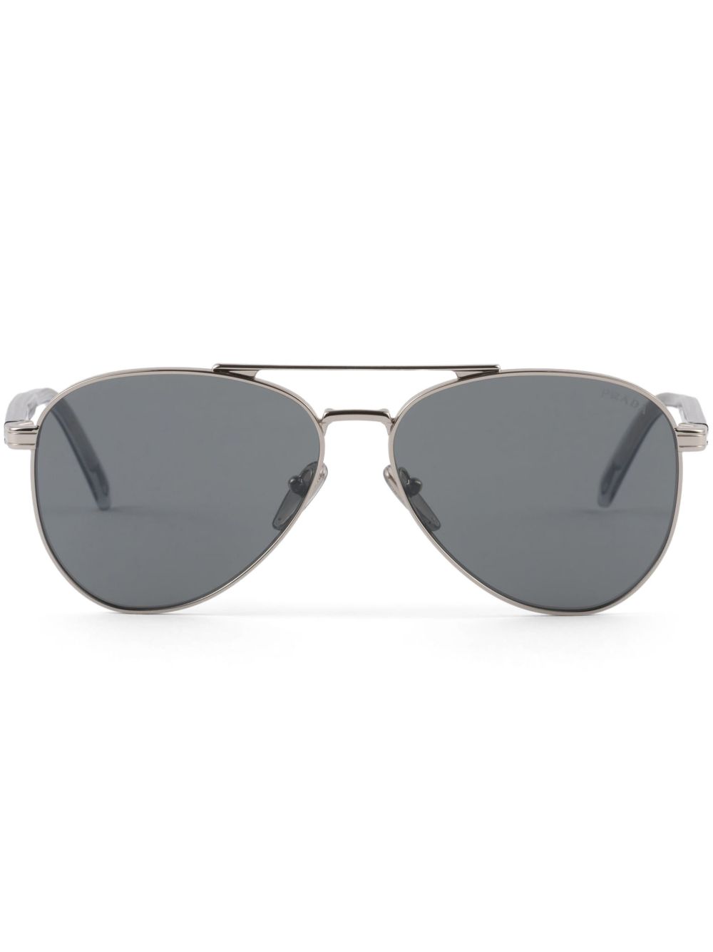 Prada Eyewear 双鼻架飞行员太阳眼镜 - 银色