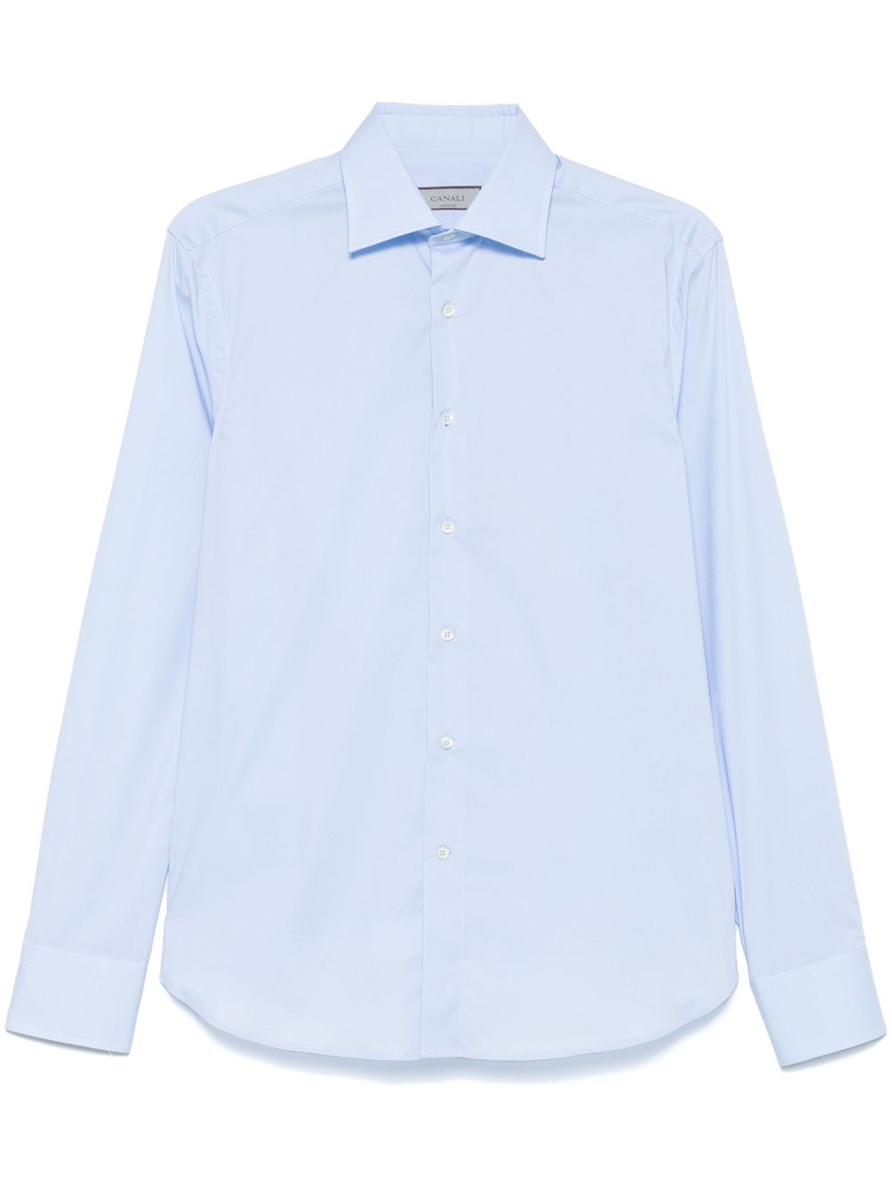 Canali 府绸衬衫 - 蓝色