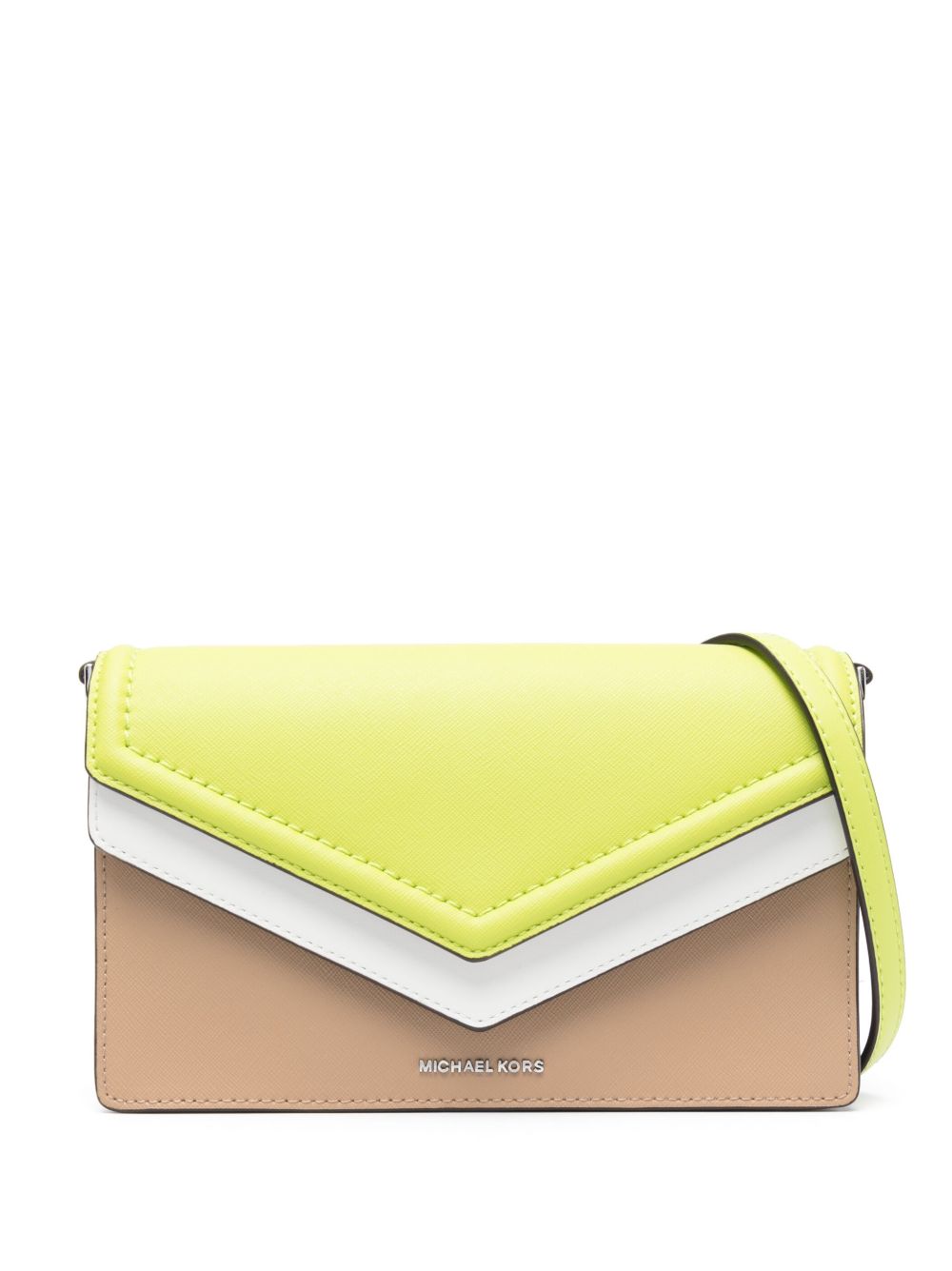 Michael Kors Jet Set Saffiano Leather 斜挎包 - 中性色