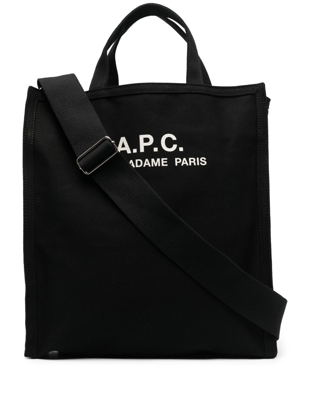 A.P.C. logo印花托特包 - 黑色