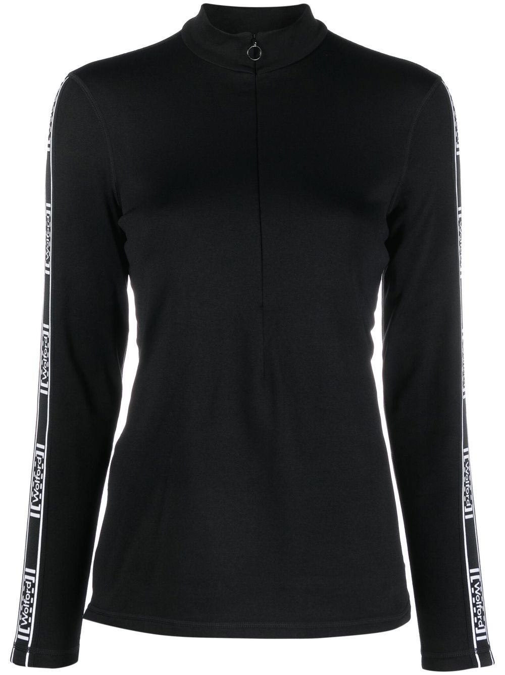 Wolford Thermal logo边饰上衣 - 黑色