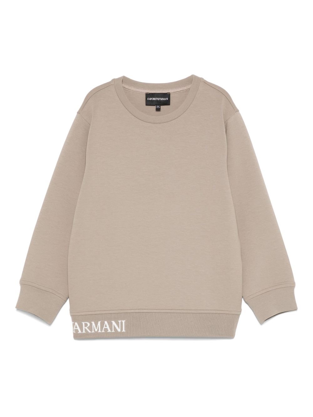 Emporio Armani Kids logo提花卫衣 - 褐色
