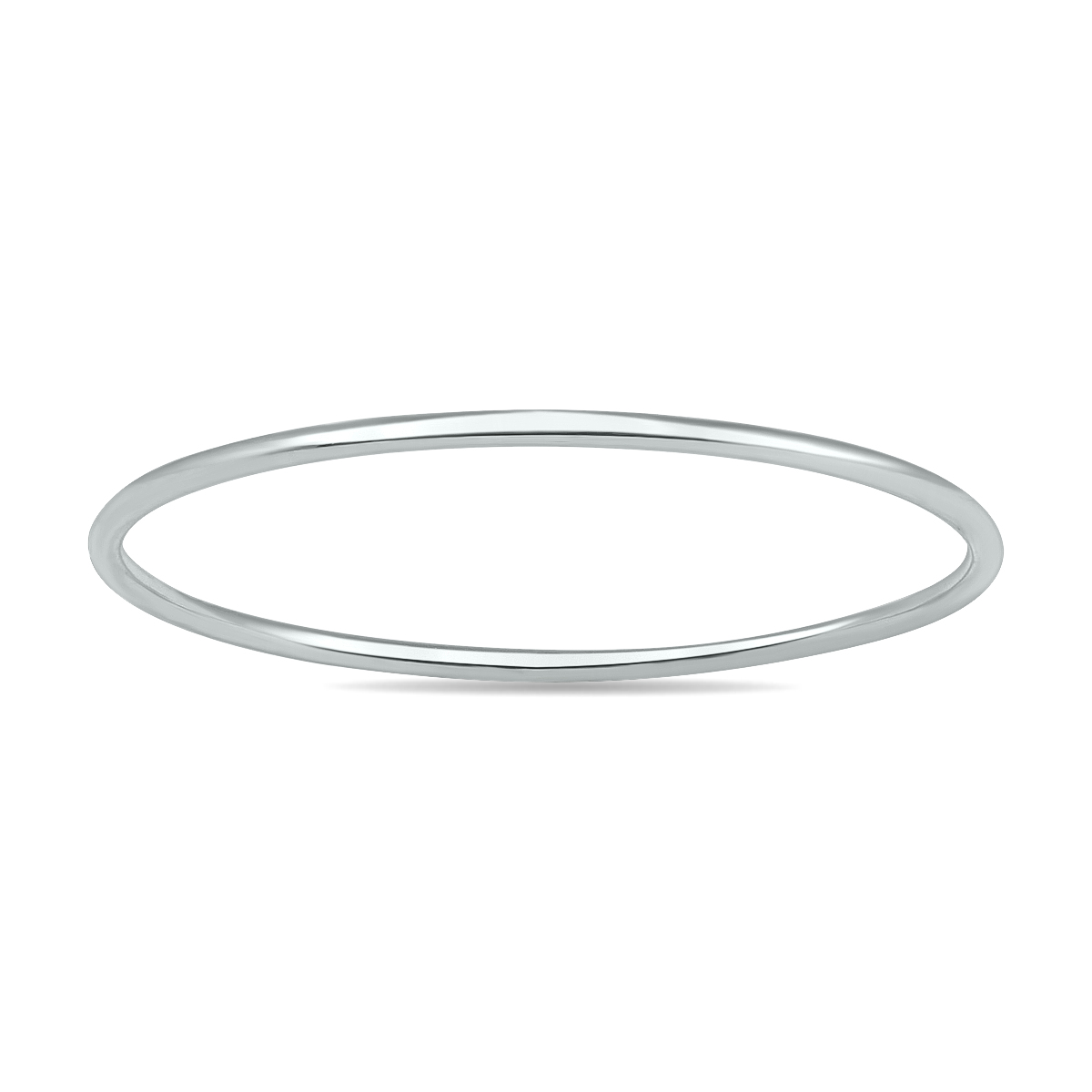 Skinny and Ultra Thin Domed Stackable 14K White Gold Band (.75 mm)