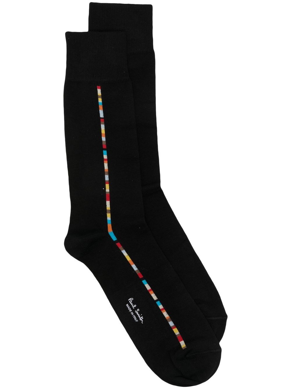 Paul Smith logo印花细节针织袜 - 黑色