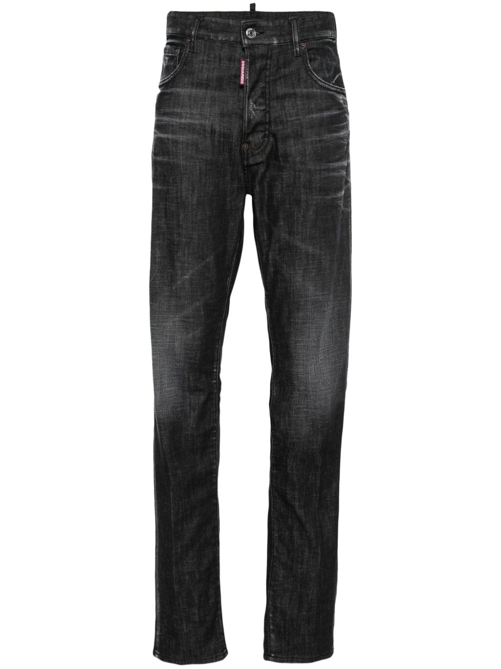 DSQUARED2 642 仿旧直筒牛仔裤 - 灰色