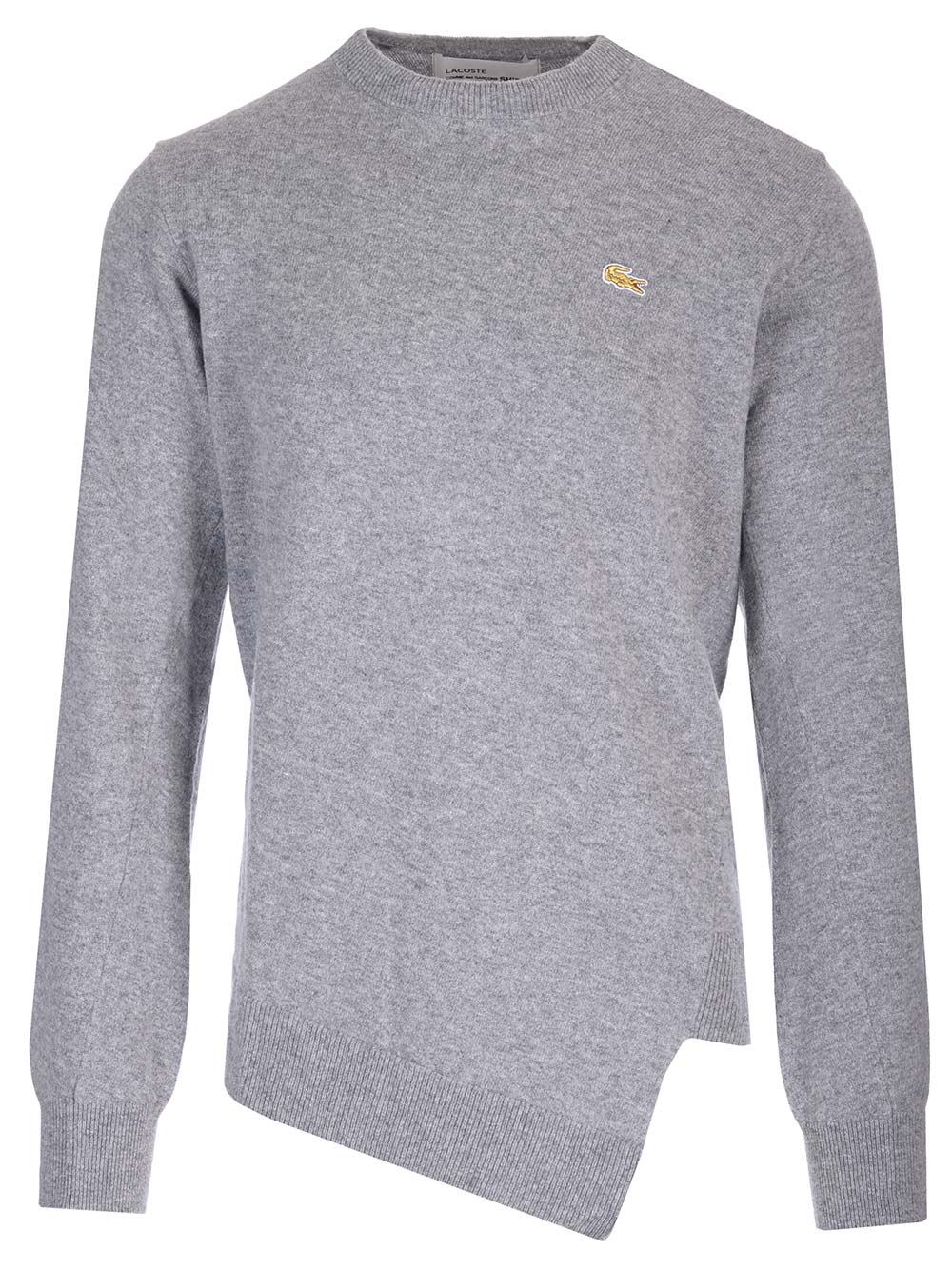Comme des Garçons Shirt Asymmetric Lacoste Sweater