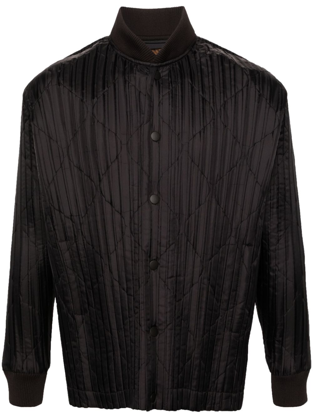 Homme Plissé Issey Miyake Padded Pleats 飞行员夹克 - 黑色