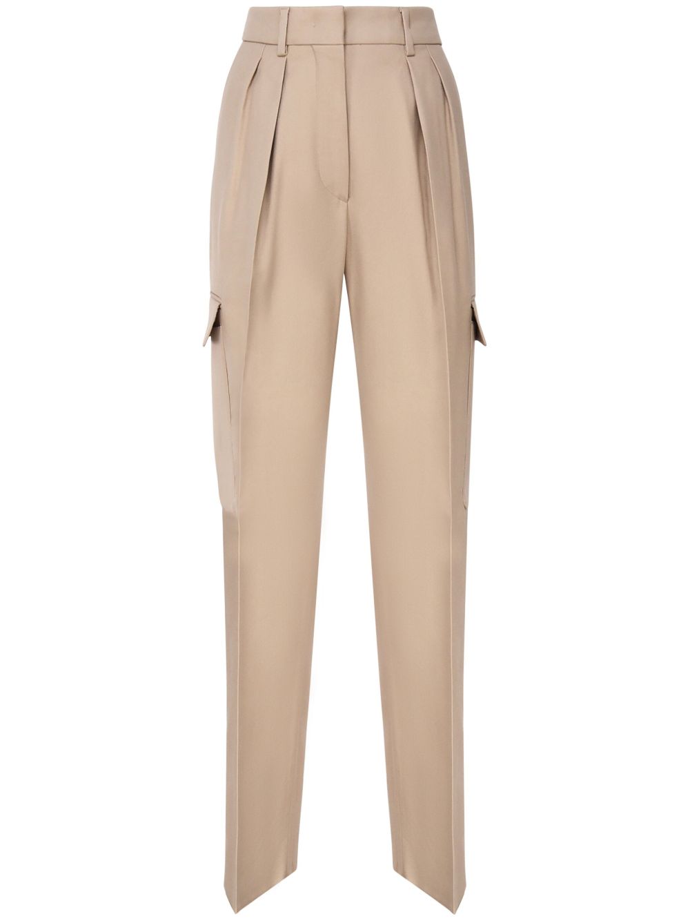 Sportmax 褶饰细节工装裤 - 中性色