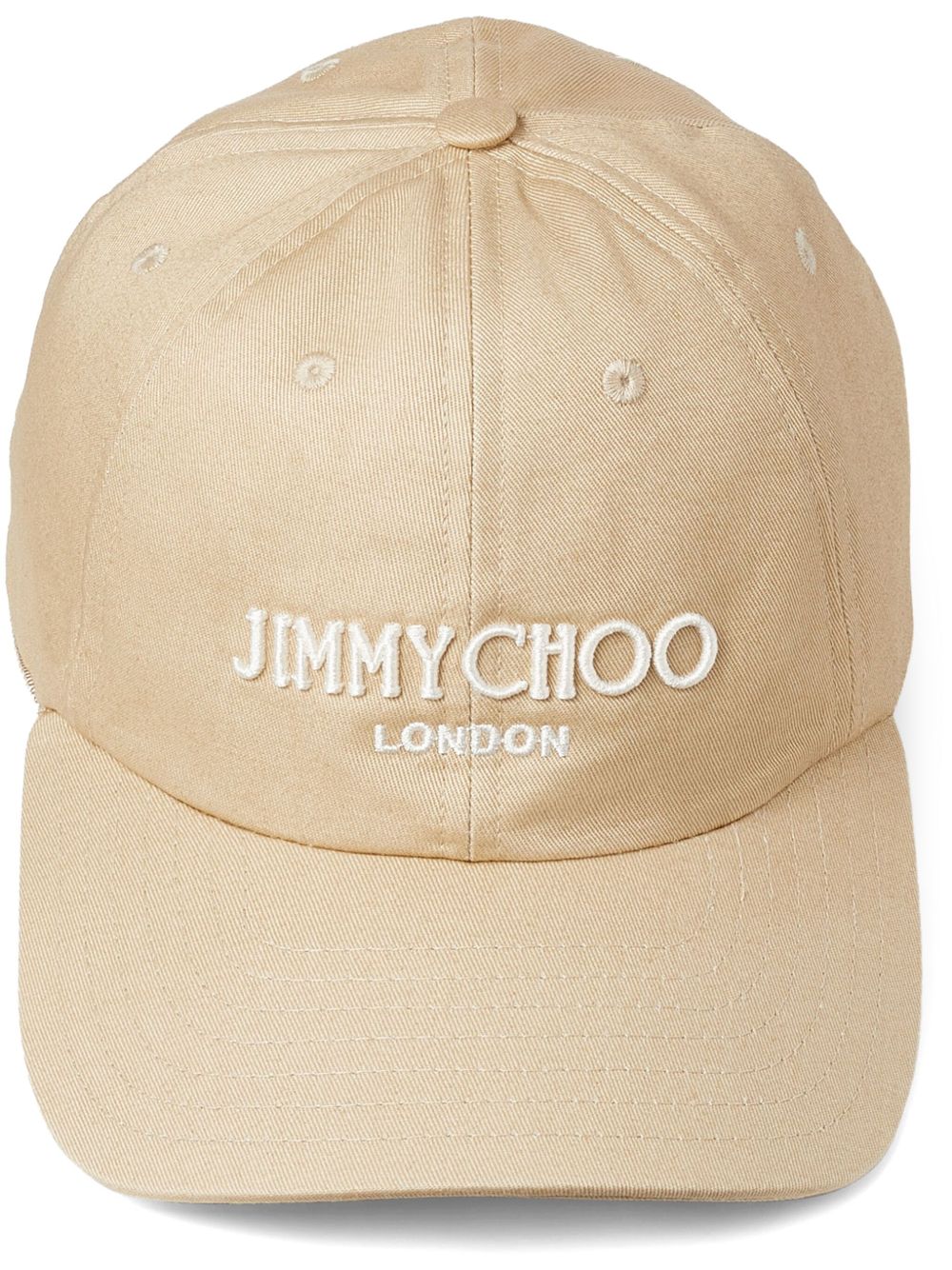 Jimmy Choo logo刺绣棒球帽 - 中性色