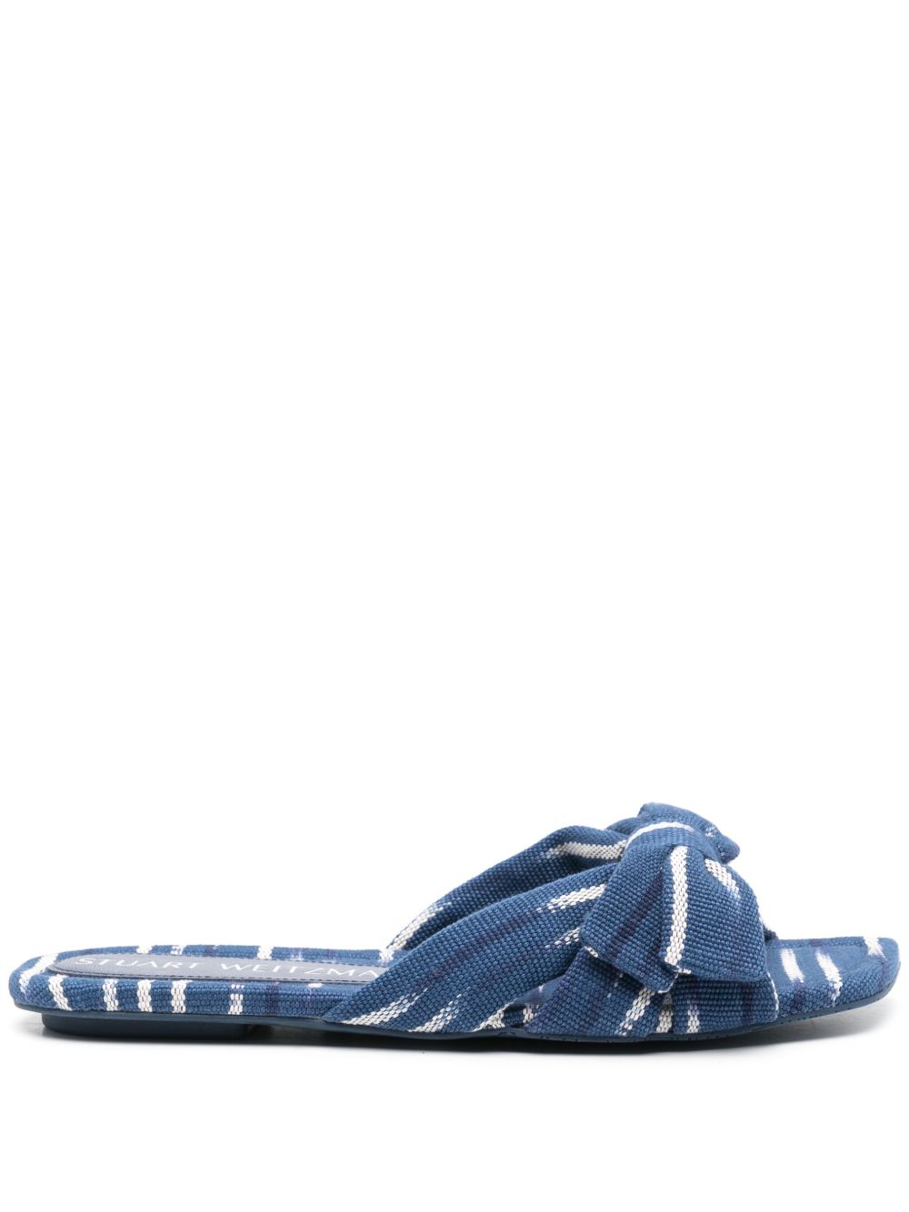 Stuart Weitzman Sofia 图案拖鞋 - 蓝色
