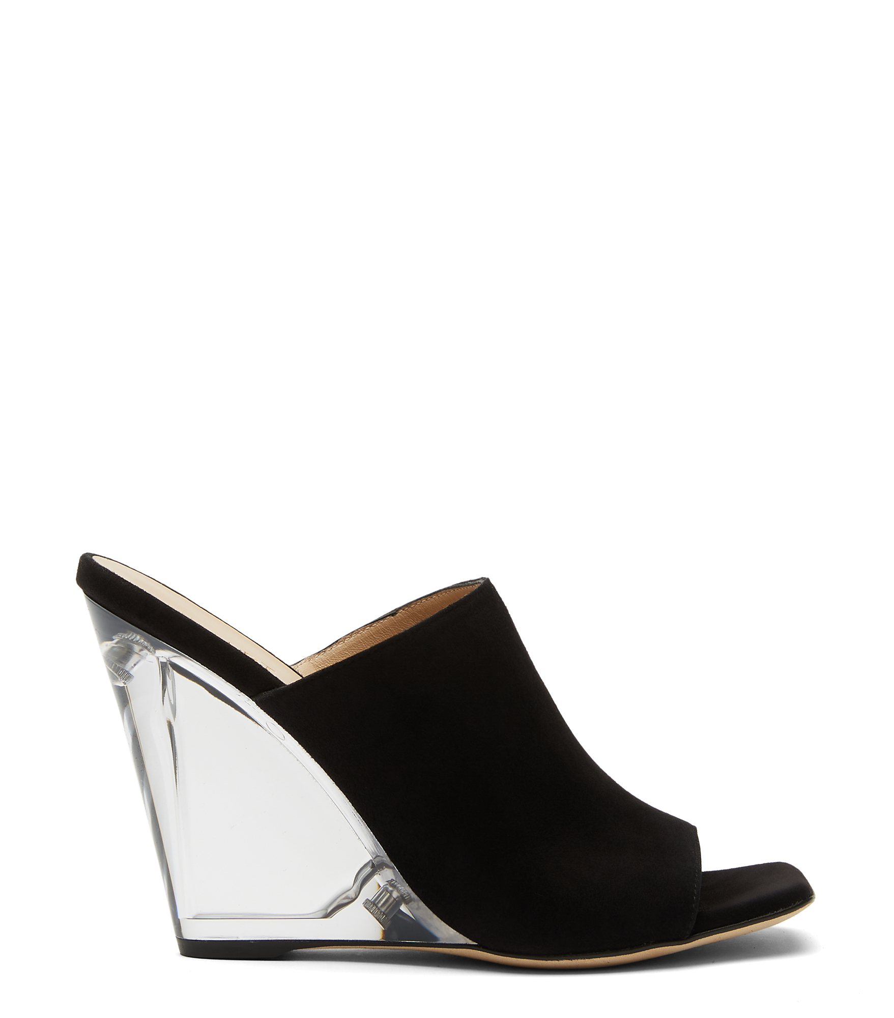 Stuart Weitzman Lucite 100 Wedge - Woman Wedges Black 38.5