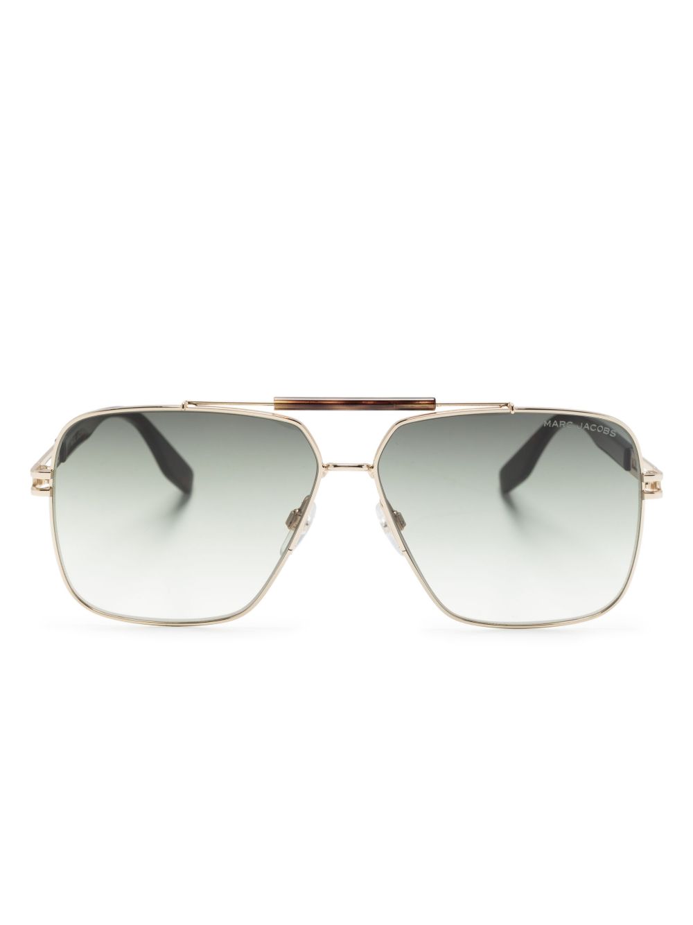 Marc Jacobs Eyewear 玳瑁纹细节飞行员镜框太阳眼镜 - 褐色