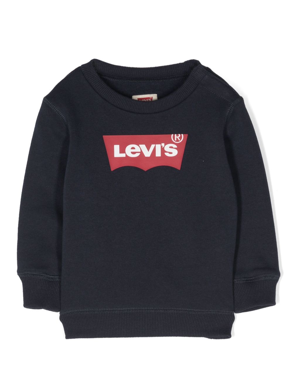 Levi's Kids logo印花圆领卫衣 - 蓝色