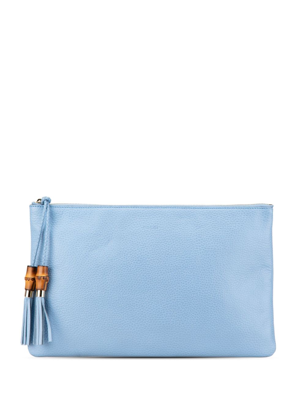Gucci Pre-Owned 2000-2015 Bamboo Tassel Calfskin clutch bag - 蓝色