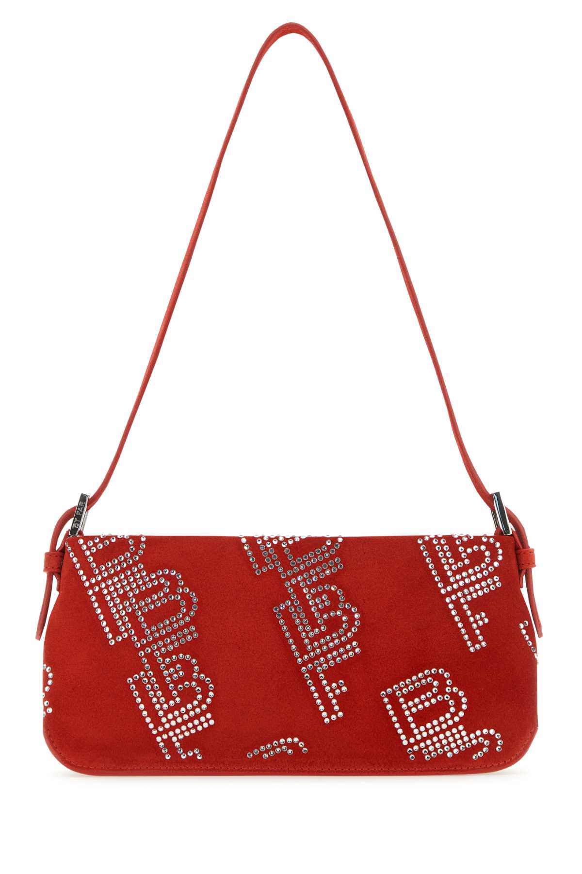 BY FAR Embellished Suede Dulce Shoulder Bag