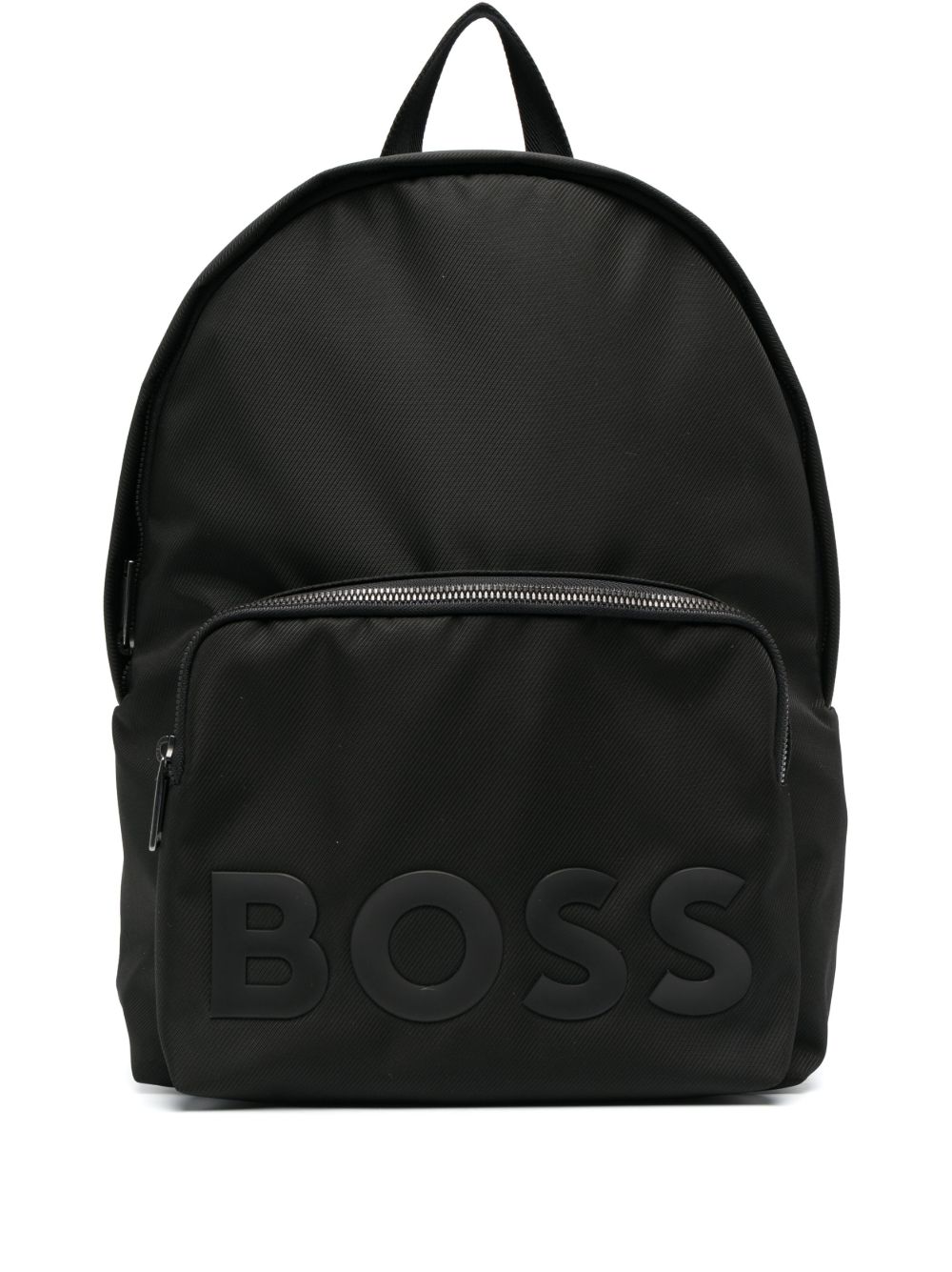BOSS 压纹logo细节双肩包 - 黑色