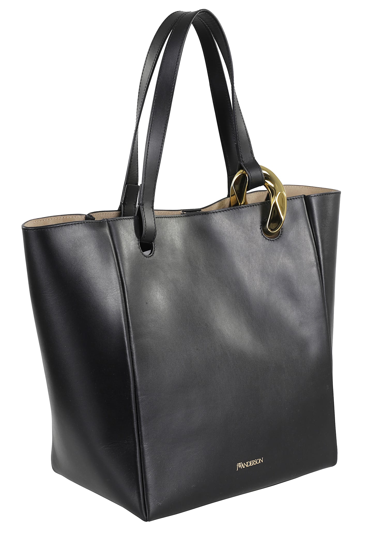 J. W. Anderson Black Leather Jwa Corner Shopping Bag