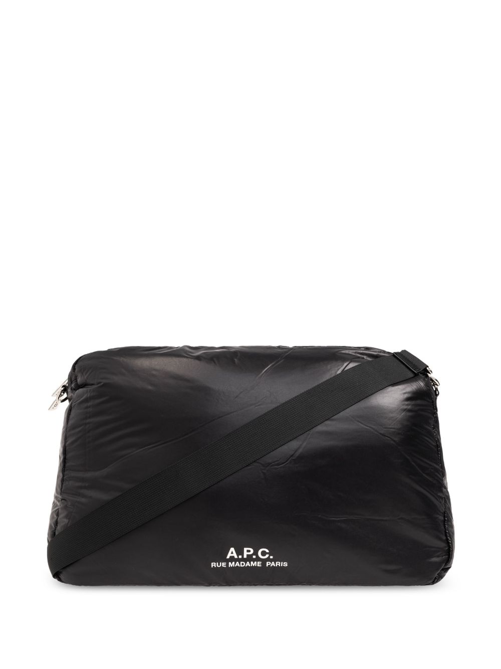 A.P.C. logo印花填充单肩包 - 黑色