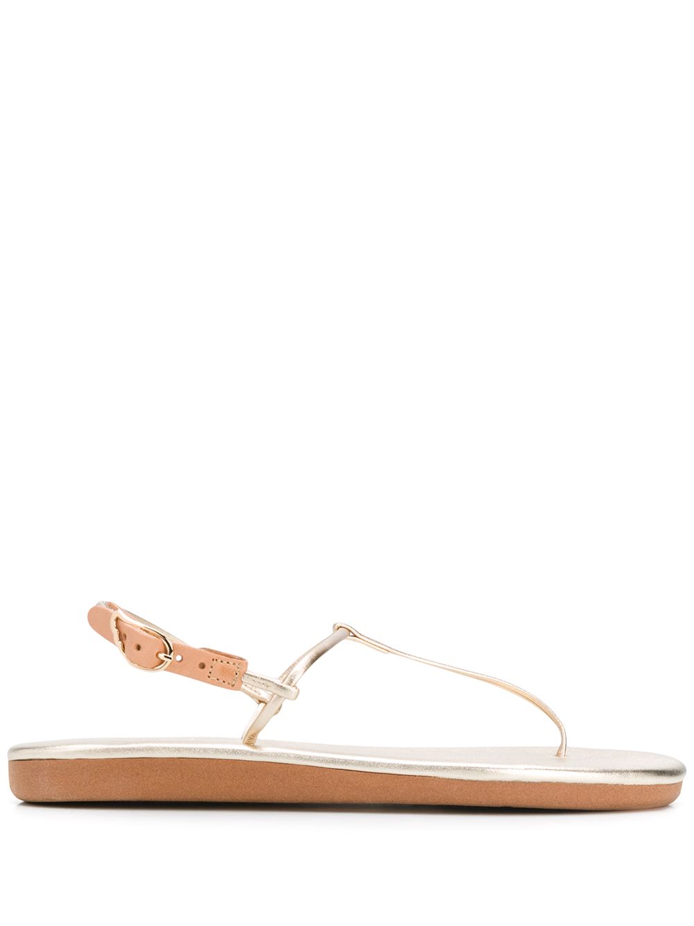 Ancient Greek Sandals Katerina 平底凉鞋 - 金属色