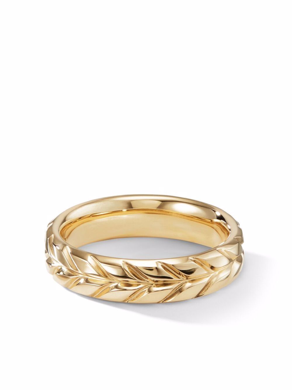 David Yurman 18K黄金 Chevron 指环 - 金色